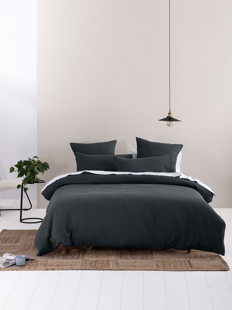 Providence Charcoal Duvet Cover Set, Charcoal Duvet Cover Queen